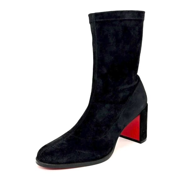 Christian Louboutin STRETCHADOXA 70 Stretch Suede Booties Ankle Boots - Picture 8 of 16